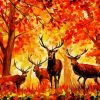 Deer Antlers Art Diamond Paintings