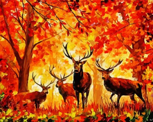 Deer Antlers Art Diamond Paintings