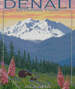 Denali Landscape Poster Diamond Paintings