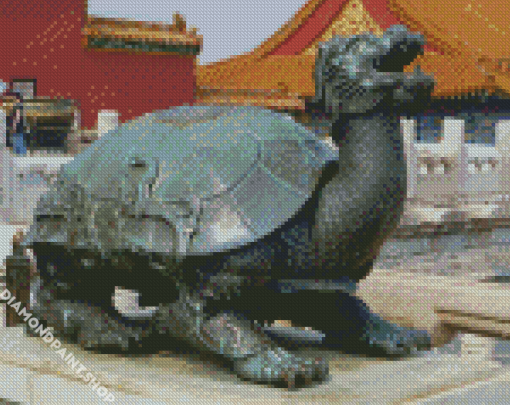 Dragon Turtle Statue Diamond Paintings