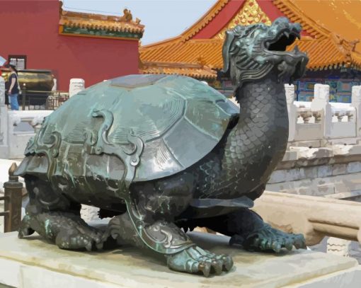 Dragon Turtle Statue Diamond Paintings