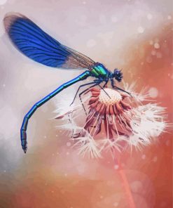 Dragonfly And Dandelion Diamond Paintings