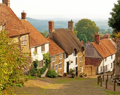 Old England Village Diamond Paintings