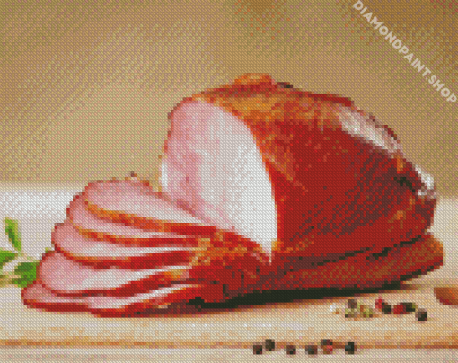 Tasty Ham Tranches Diamond Paintings