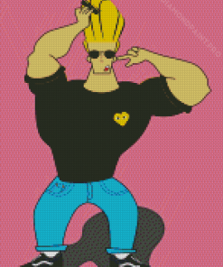 Johnny Bravo Character Diamond Paintings