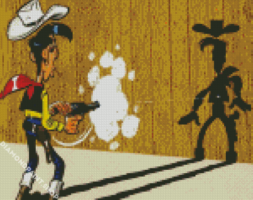 Lucky Luke Character Diamond Paintings