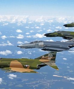 Mcdonnell Douglas F4 Aircrafts Diamond Paintings