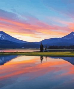 Oregon Mountains Diamond Paintings