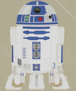 R2d2 Robot Illustration Diamond Paintings