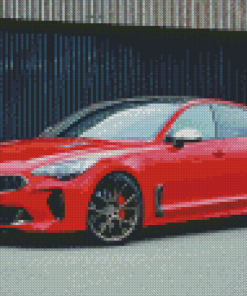 Red Kia Stinger Diamond Paintings