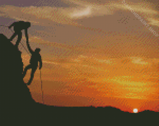 Rock Climbing Silhouette Diamond Paintings