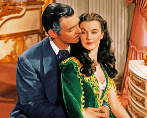 Scarlet Ohara And Rhett Butler Diamond Paintings