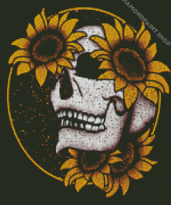 Skull Sunflower Diamond Paintings