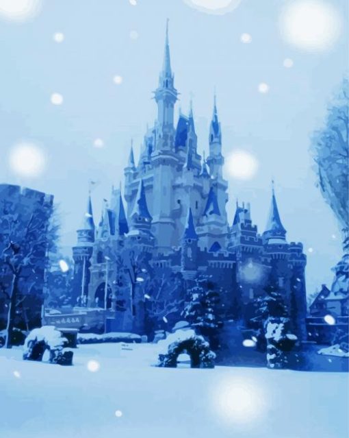 Snowy Disney Palace Diamond Paintings