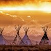 Teepees Sunset Diamond Paintings