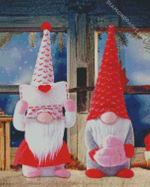 Valentines Day Gnomes Diamond Paintings