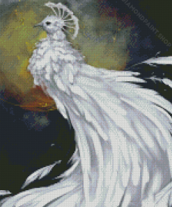 White Peacock Art Diamond Paintings