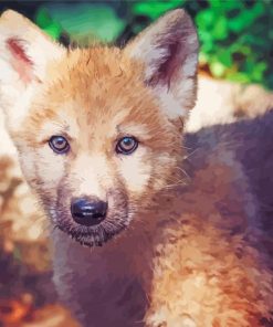 Wolf Cub Animal Diamond Paintings