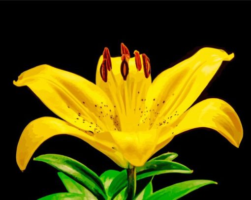 Yellow Lily Flower Diamond Paintings