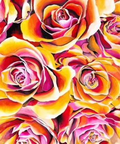 Yellow And Pink Roses Diamond Paintings