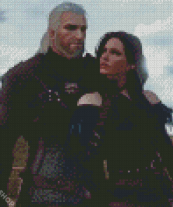 Yennefer And Geralt Cartoon Diamond Paintings