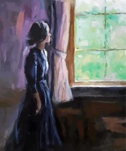 Woman In Window Diamond Paintings