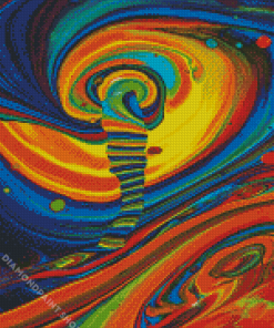 Abstract Colorful Tornado Diamond Paintings