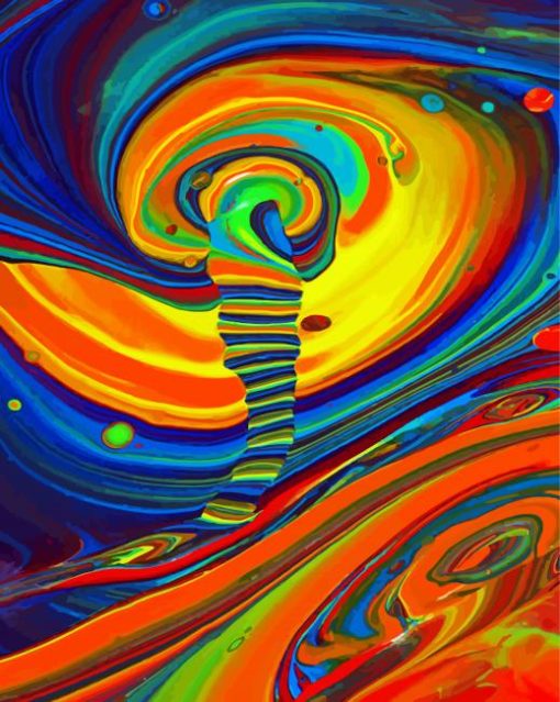 Abstract Colorful Tornado Diamond Paintings