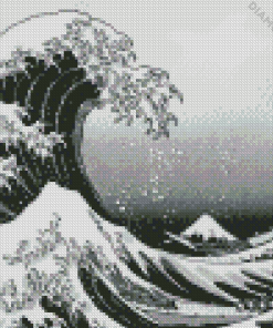 Monochrome Waves Diamond Paintings