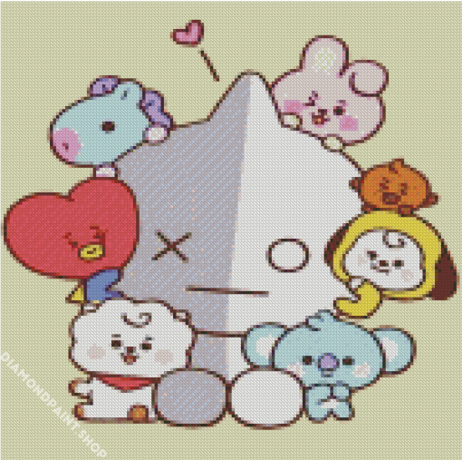 Aesthetic BT21 Cartoon Diamond Paintings