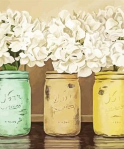 Hydrangeas In Jar Diamond Paintings