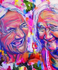 Happy Old Women Diamond Paintings