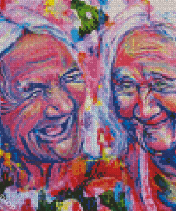 Happy Old Women Diamond Paintings