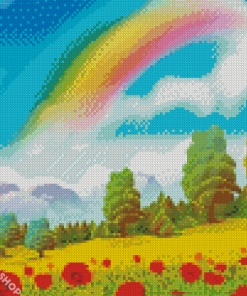 Rainbow Landscape Art Diamond Paintings