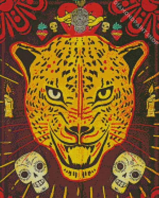 Tiger And Skull Diamond Paintings