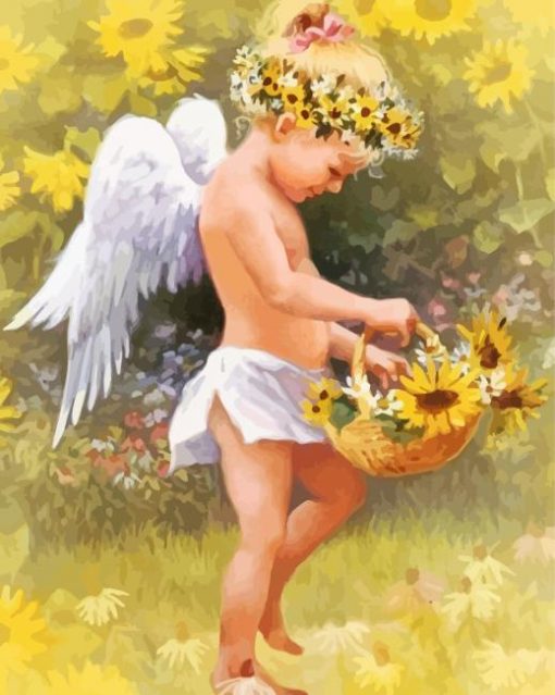 Sunflower Angel Diamond Paintings