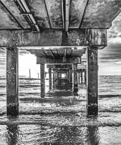 Monochrome Clearwater Beach Diamond Paintings