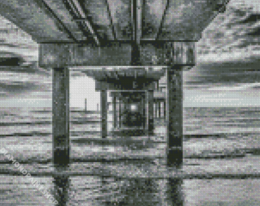 Monochrome Clearwater Beach Diamond Paintings