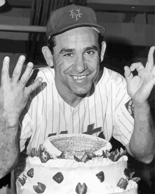 Monochrome Yogi Berra Diamond Paintings