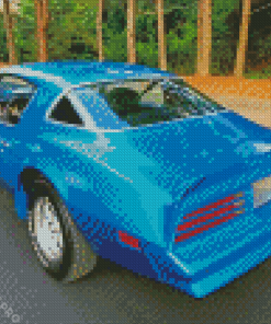 Blue Trans Am Car Diamond Paintings