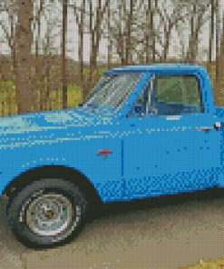 Blue 1967 Chevy Stepside Diamond Paintings