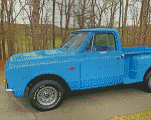 Blue 1967 Chevy Stepside Diamond Paintings