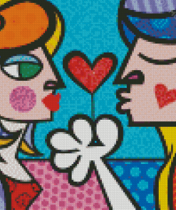 Britto Heart Couple Diamond Paintings