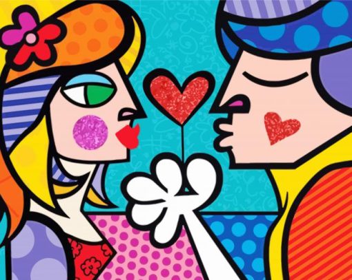 Britto Heart Couple Diamond Paintings