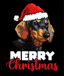 Christmas Daschund Diamond Paintings