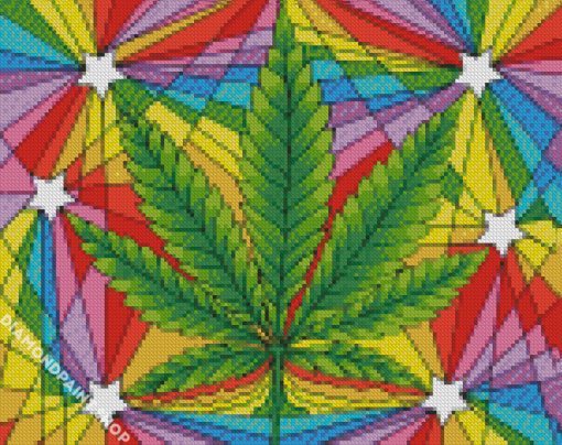 Colorful Marijuana Diamond Paintings