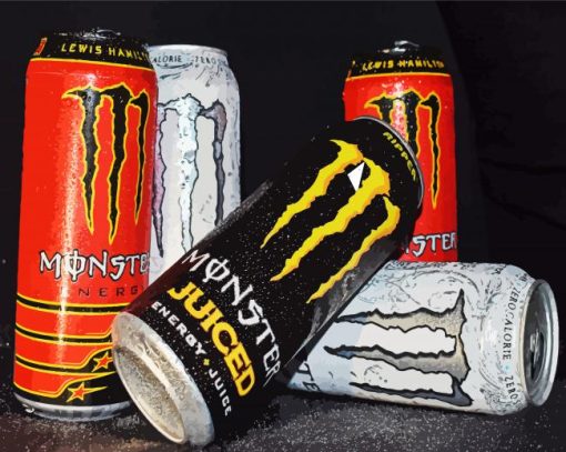 Colorful Energy Drinks Diamond Paintings