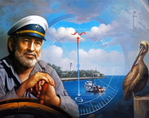 Cool Sea Captain Diamond Paintings