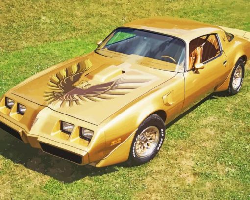 Golden Trans Am Diamond Paintings