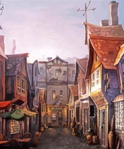 Diagon Alley Buildings Diamond Paintings